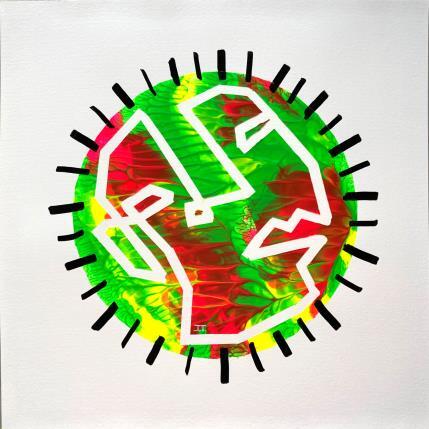 Peinture Twins 2 par Detovart | Tableau Art Singulier Acrylique Portraits