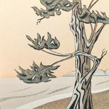 Peinture Cyprès de Lambert par Jovys Laurence  | Tableau Matiérisme Sable Nature, Paysages