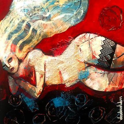 Peinture Le paddock par Doudoudidon | Tableau Art Singulier Acrylique Nu, Scènes de vie