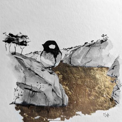 Peinture Cassis par Mü | Tableau Figuratif Encre, Feuille d'or Animaux, Nature, Paysages