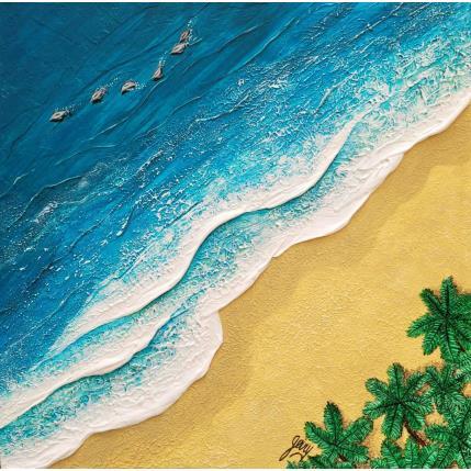 Pintura Les îles Galapagos por Geiry | Pintura Subject matter Acrylic, Marble powder, Pigments Marine, Nature