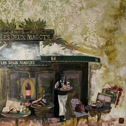 Peinture Garçon  par Romanelli Karine | Tableau Figuratif Acrylique, Collage, Papier, Pastel, Posca Scènes de vie, Urbain