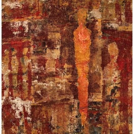 Peinture L'attente par Rocco Sophie | Tableau Art Singulier Acrylique, Collage, Sable