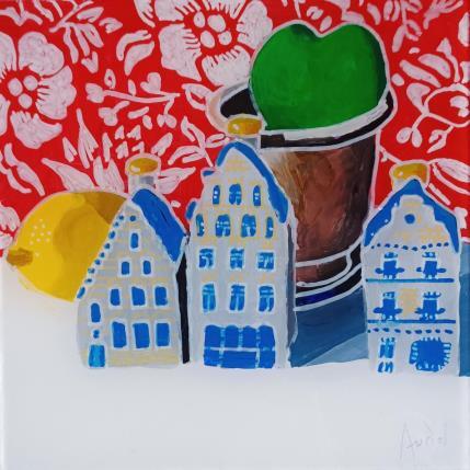 Pintura L'amour des canaux por Auriol Philippe | Pintura Figurative Acrylic, Plexiglass, Posca Still-life