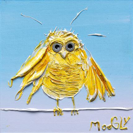 Painting Long-courrius by Moogly | Painting Raw art Acrylic, Cardboard, Pigments, Resin Animals, Pop icons