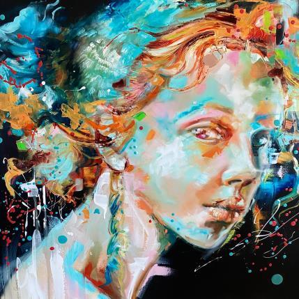 Peinture bolle blu par Abbondanzia Monica | Tableau Figuratif Acrylique, Huile