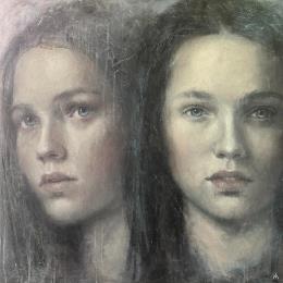 Peinture Oscillation par Ivanova Margarita | Tableau Surréalisme Huile Portraits