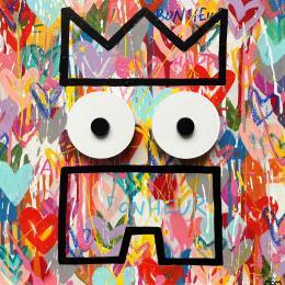 Painting MON POTE by Mam | Painting Street art Acrylic Minimalist, Pop icons, Portrait