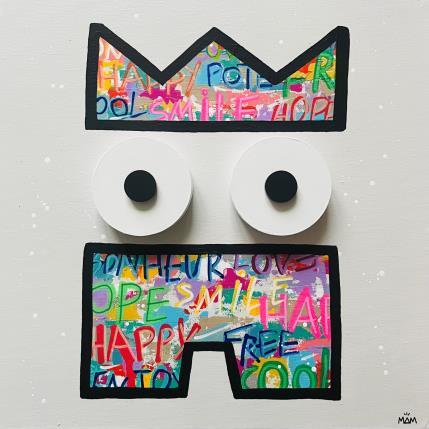Peinture SMILE par Mam | Tableau Street Art Acrylique Icones Pop, Minimaliste, Portraits