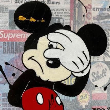 Pintura Mickey incognito por Marie G.  | Pintura Pop-art Acrylic, Gluing, Wood Pop icons