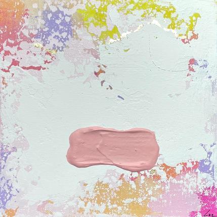 Peinture Golden hour  par Luz Alexandra | Tableau Abstrait Acrylique, Feuille d'or Minimaliste