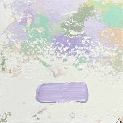 Peinture Nostalgie d'une belle journée par Luz Alexandra | Tableau Abstrait Acrylique, Feuille d'or Minimaliste