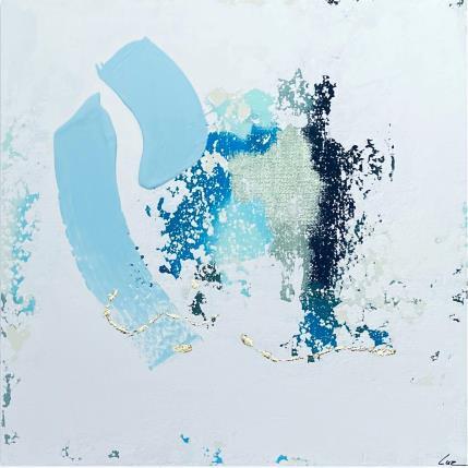 Peinture A l'aube du 19 mai par Luz Alexandra | Tableau Abstrait Acrylique, Feuille d'or Minimaliste