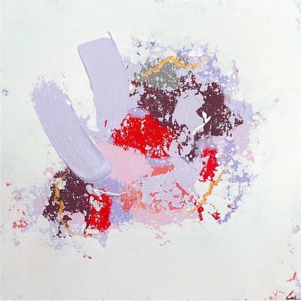 Peinture Love is a gift par Luz Alexandra | Tableau Abstrait Acrylique, Feuille d'or, Pastel Minimaliste