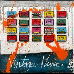 Pintura Vintage Music por Costa Sophie | Pintura Pop-art Acrylic, Gluing, Upcycling