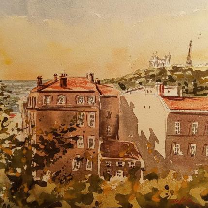 Peinture Sombra de primavera  par De León Lévi Marcelo | Tableau Figuratif Aquarelle Urbain