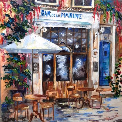 Peinture BAR DE LA MARINE MARSEILLE par Laura Rose | Tableau Figuratif Huile Scènes de vie