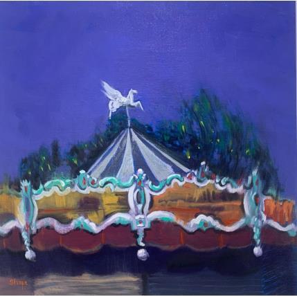 Peinture Manège du Parc de la Tête d'Or par Sirope Rémy | Tableau