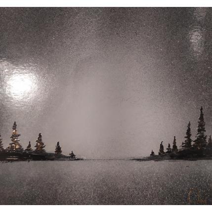 Pintura Fjord por Rey Julien | Pintura Figurative Gold leaf Landscapes