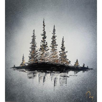 Peinture En Finlande par Rey Julien | Tableau Figuratif Feuille d'or Paysages