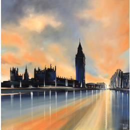 Peinture When orange blows par Guillet Jerome | Tableau Figuratif Huile Urbain