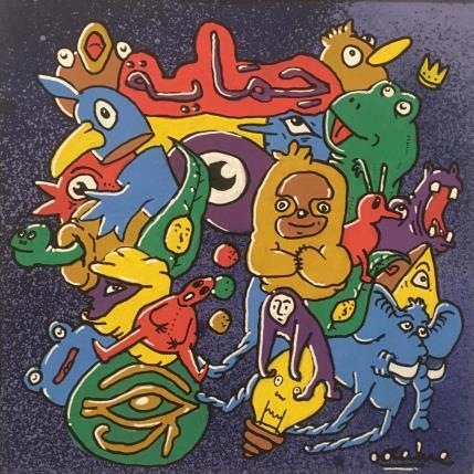 Peinture Himaaya (protection) par Oocalme | Tableau Art Singulier Acrylique, Posca Animaux