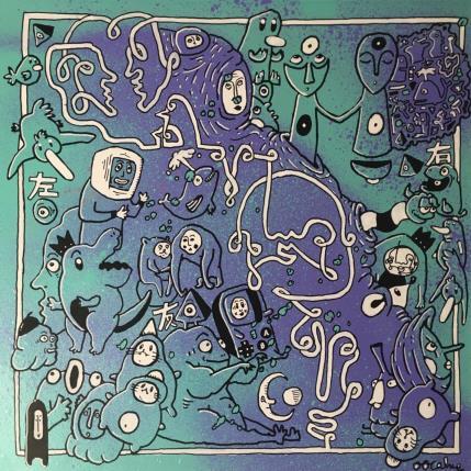 Peinture Go games par Oocalme | Tableau Art Singulier Acrylique Scènes de vie