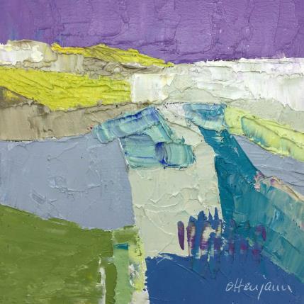 Peinture Nature infinie au ciel violet par Ottenjann Andrea | Tableau Abstrait Acrylique Minimaliste