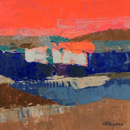 Pintura Crépuscule por Ottenjann Andrea | Pintura Abstract Acrylic Minimalist, Pop icons