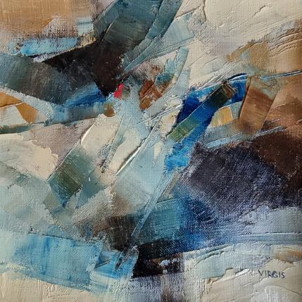 Gemälde Floating blue von Virgis | Gemälde Abstrakt Öl Minimalistisch, Pop-Ikonen