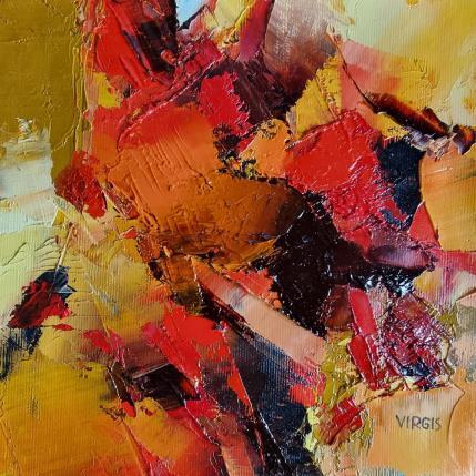 Peinture Last night par Virgis | Tableau Abstrait Huile Minimaliste