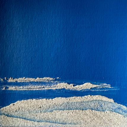 Peinture Carré Niçois par CMalou | Tableau Matiérisme Sable Minimaliste