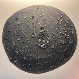 Peinture Single flower in the field par Caitrin Alexandre | Tableau Figuratif Encre Minimaliste, Nature