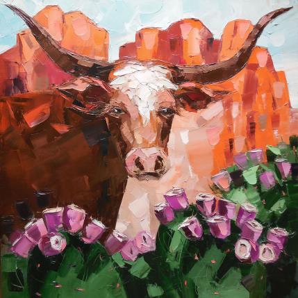 Painting The Longhorn by Lunetskaya Elena | Painting Figurative Oil