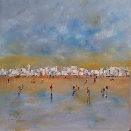 Peinture Lorsque l'océan se retire par Klein Bruno | Tableau Figuratif Huile Marine