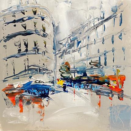 Peinture Boulevard par Raffin Christian | Tableau Figuratif Huile Urbain