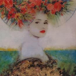 Gemälde Paqui sincera von Bofill Laura | Gemälde Figurativ Acryl, Harz Porträt