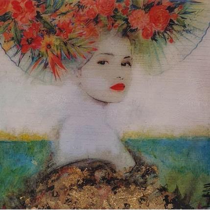 Peinture Paqui sincera par Bofill Laura | Tableau Figuratif Acrylique, Résine Portraits