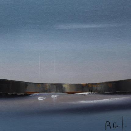 Gemälde Douce quiétude 60 von Roussel Marie-Ange et Fanny | Gemälde Figurativ Öl Marine, Minimalistisch, Pop-Ikonen