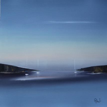 Peinture Plénitude 61 par Roussel Marie-Ange et Fanny | Tableau Figuratif Huile Marine, Minimaliste