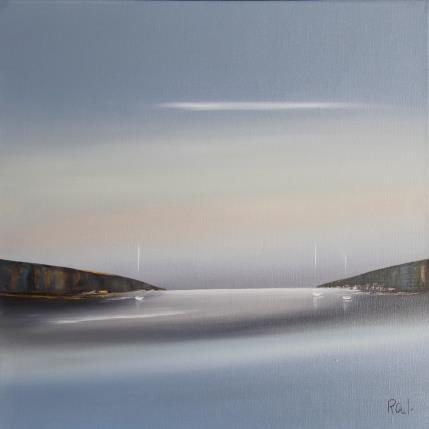 Peinture Douce quiétude 61 par Roussel Marie-Ange et Fanny | Tableau Figuratif Huile Marine, Minimaliste