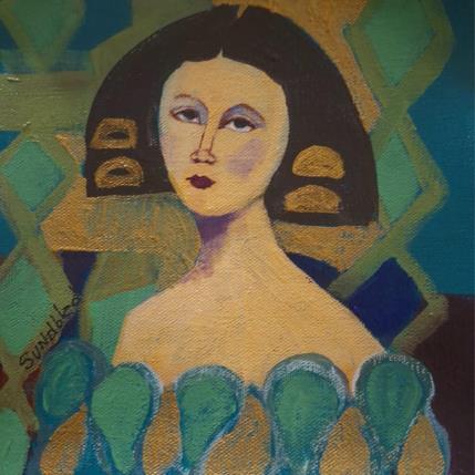 Peinture Menina 1 par Sundblad Silvina | Tableau Figuratif Acrylique, Pastel