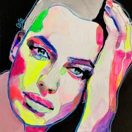 Painting Conversations Silencieuses « Pensetvie » by Coco | Painting Figurative Acrylic, Ink Portrait