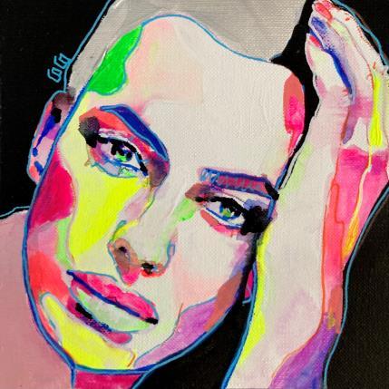 Peinture Conversations Silencieuses « Pensetvie » par Coco | Tableau Figuratif Acrylique, Encre Portraits