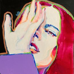 Painting Conversations Silencieuses « Stopouencore » by Coco | Painting Figurative Acrylic Portrait