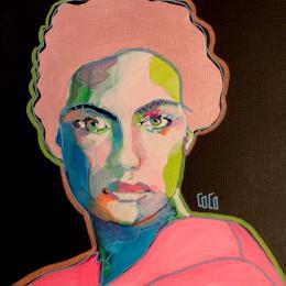 Painting Conversations Silencieuses « Lanuitjemens » by Coco | Painting Figurative Acrylic, Ink Portrait