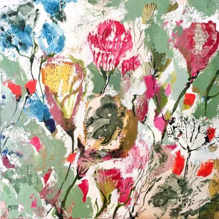 Peinture Eclat sauvage par Bertre Flandrin Marie-Liesse | Tableau Impressionnisme Acrylique, Collage Nature