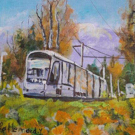 Gemälde Tramway Grenoble von Lallemand Yves | Gemälde Figurativ Acryl Urban