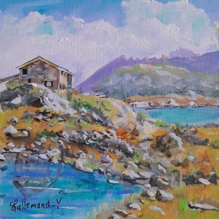 Peinture Refuge des 7 Laux Grenoble par Lallemand Yves | Tableau Figuratif Acrylique Urbain