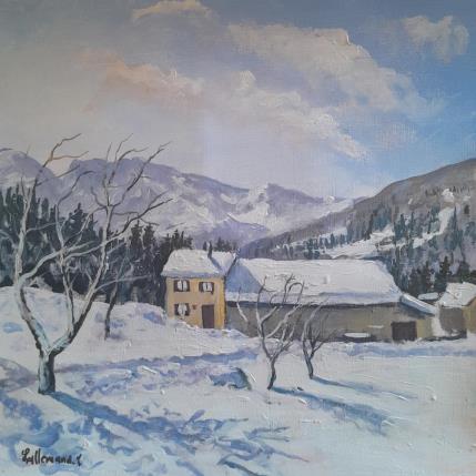 Peinture La Grange Haut Breda par Lallemand Yves | Tableau Figuratif Acrylique Paysages, Urbain